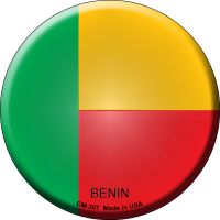 Benin Country Novelty Circle Coaster Set of 4