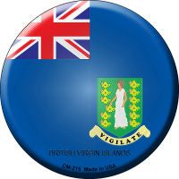 British Virgin Islands  Novelty Metal Mini Circle Magnet CM-215