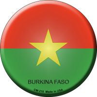 Burkina Faso Country Novelty Circle Coaster Set of 4