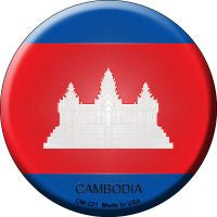 Cambodia Country Novelty Circle Coaster Set of 4