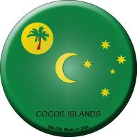 Cocos Islands  Novelty Metal Mini Circle Magnet CM-236