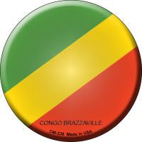 Congo Brazzaville Country Novelty Circle Coaster Set of 4