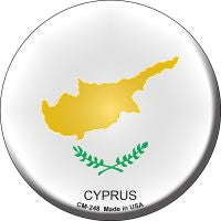 Cyprus  Novelty Metal Mini Circle Magnet CM-248