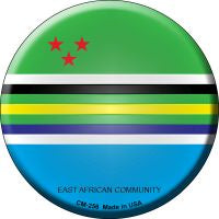 East African Community  Novelty Metal Mini Circle Magnet CM-256
