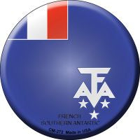 French Southern Antarctic  Novelty Metal Mini Circle Magnet CM-272