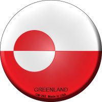 Greenland  Novelty Metal Mini Circle Magnet CM-282