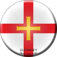 Guernsey  Novelty Metal Mini Circle Magnet CM-287