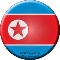 North Korea  Novelty Metal Mini Circle Magnet CM-321