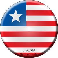 Liberia  Novelty Metal Mini Circle Magnet CM-331