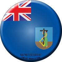 Montserrat Country Novelty Circle Coaster Set of 4