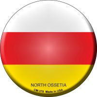 North Ossetia  Novelty Metal Mini Circle Magnet CM-378