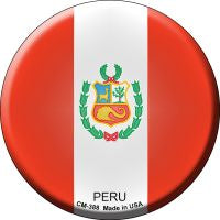 Peru  Novelty Metal Mini Circle Magnet CM-388