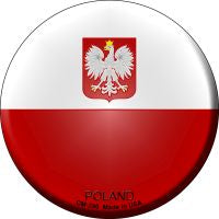 Poland Country Novelty Circle Coaster Set of 4