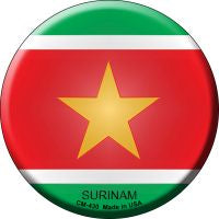 Surinam Country Novelty Circle Coaster Set of 4