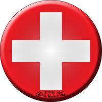 Switzerland Country Novelty Circle Coaster Set of 4