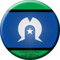 Torres Strait Islands Novelty Metal Mini Circle Magnet CM-445