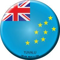 Tuvalu  Novelty Metal Mini Circle Magnet CM-456