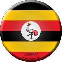 Uganda Country Novelty Circle Coaster Set of 4