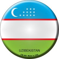 Uzibekistan Country Novelty Circle Coaster Set of 4