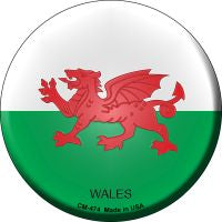 Wales  Novelty Metal Mini Circle Magnet CM-474