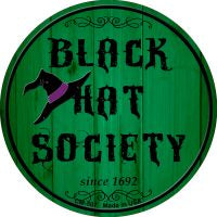 Black Hat Society Novelty Metal Mini Circle Magnet