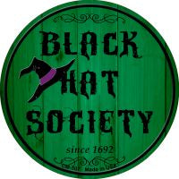 Black Hat Society Novelty Circle Coaster Set of 4