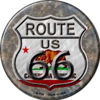 California Route 66 Novelty Circle Coaster Set of 4