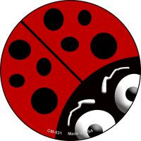 Lady Bug Novelty Circle Coaster Set of 4