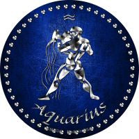 Aquarius Novelty Circle Coaster Set of 4