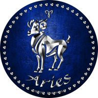 Aries Novelty Circle Coaster Set of 4