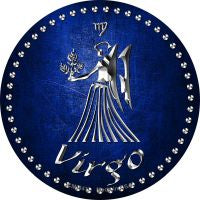 Virgo Novelty Circle Coaster Set of 4