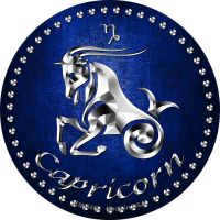 Capricorn Novelty Circle Coaster Set of 4