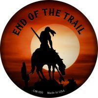 End Of The Trail Novelty Circle Coaster Set of 4