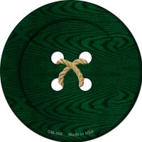 Green Button Novelty Circle Coaster Set of 4
