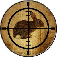 Rabbit Hunter Novelty Circle Coaster Set of 4