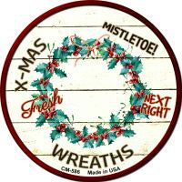 Wreaths Novelty Metal Mini Circle Magnet CM-586