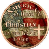 American Christian Novelty Metal Mini Circle Magnet