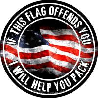 This Flag Offends You Novelty Metal Mini Circle Magnet CM-599