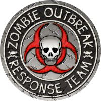 Zombie Outbreak Novelty Metal Mini Circle Magnet