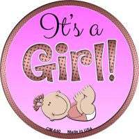 Its A Girl Novelty Circle Coaster Set of 4