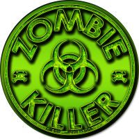 Zombie Killer Novelty Circle Coaster Set of 4