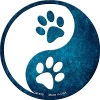 Yin And Yang With Paws Novelty Circle Coaster Set of 4