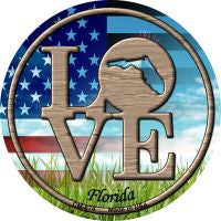 Love Florida Novelty Circle Coaster Set of 4