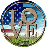 Love Georgia Novelty Circle Coaster Set of 4
