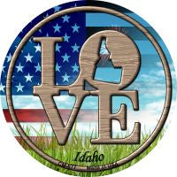 Love Idaho Novelty Metal Mini Circle Magnet CM-677