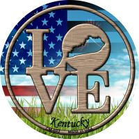 Love Kentucky Novelty Metal Mini Circle Magnet CM-682