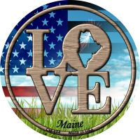 Love Maine Novelty Metal Mini Circle Magnet CM-684