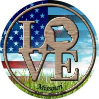 Love Missouri Novelty Metal Mini Circle Magnet CM-690
