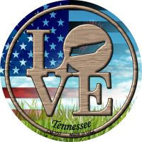 Love Tennessee Novelty Circle Coaster Set of 4