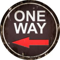 One Way Novelty Circle Coaster Set of 4